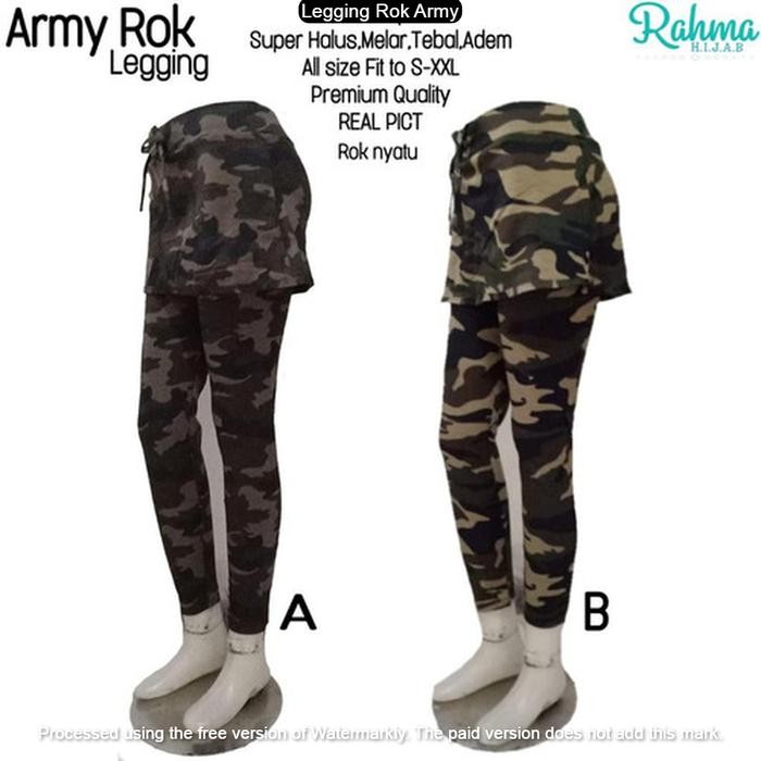 setia Celana Rok Army Wanita - Celana Senam Legging Rok Motif Tentara - Celana Olahraga Wanita Rok