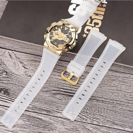 Strap Rubber Tali Karet Jam Tangan & Buckle Gs Gm 110 / Ga 900 & Bezel