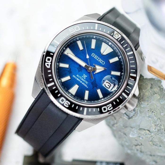 Strap-X Pro Srx-1A Rubber Strap Black Hitam For Jam Seiko King Samurai