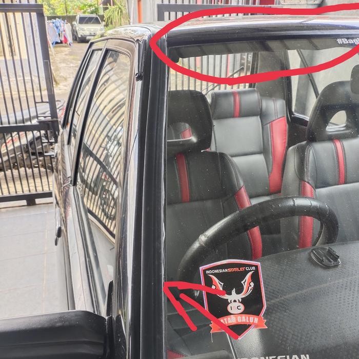 karet atap + karet kaca depan atas starlet kotak