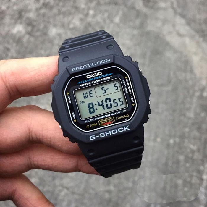 Casio G-Shock Dw-5600E-1Vdf Jam Tangan Pria Digital Gshock Dw5600 Dw5600E Dw-5600E-1 Original