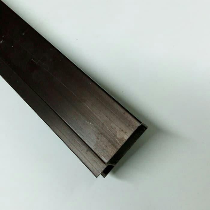 HOLO ALUMINIUM GEPENG U/DAUN PINTU/BINGKAI COKLAT