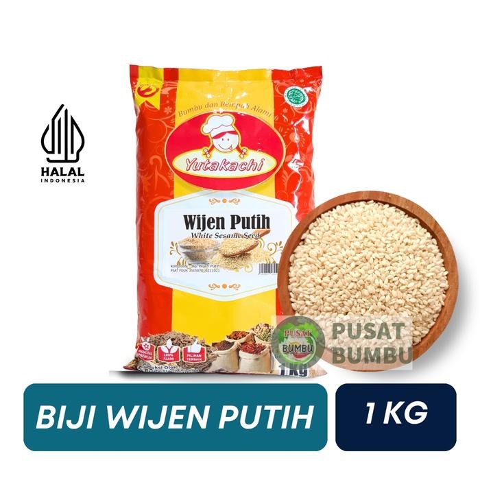 

Wijen Putih 1 Kg Yutakachi / Sesame Seed / Pusat Bumbu / Bahan Kue / Taburan Kue Onde-onde