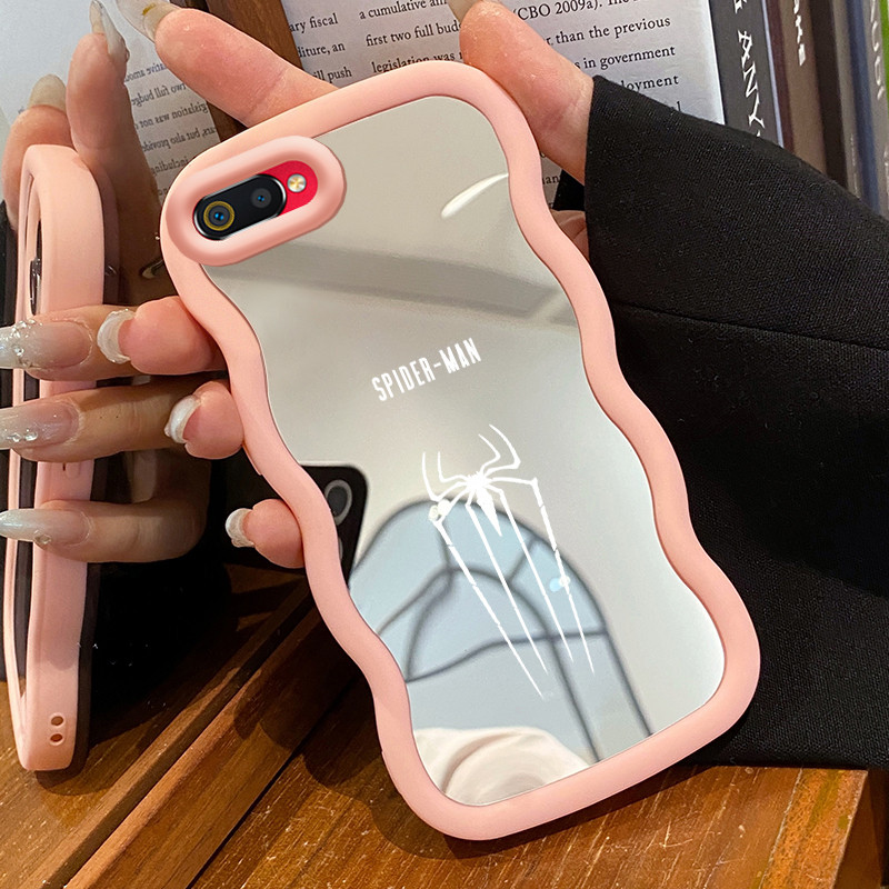 Casing Untuk Realme C2 C2s OPPO A1K Case Casing HP Pola bekas kaki dan laba-laba Kesing Kasing Macar