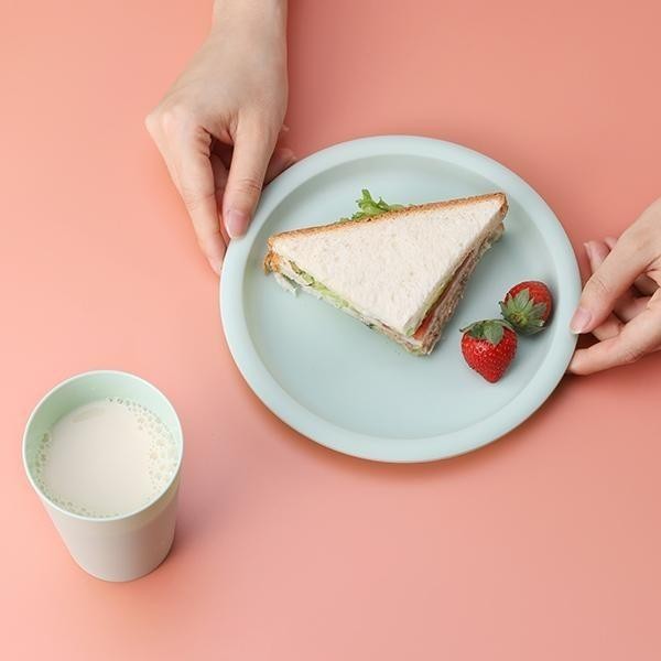 SAMONO Piring Plastik 1set 6pcs STW02D Warna Pastel Cantik Estetik - 6pcs (1set)