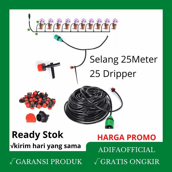 alat penyiram tanaman otomatis selang drip irigasi siram kebun 25 m