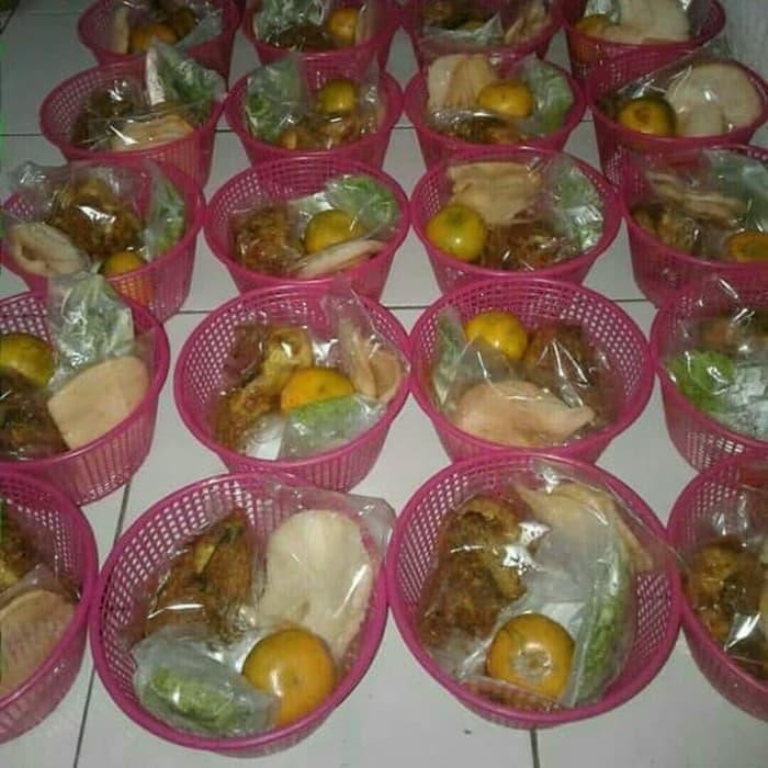 Besek plastik / keranjang nasi / berkat / telur