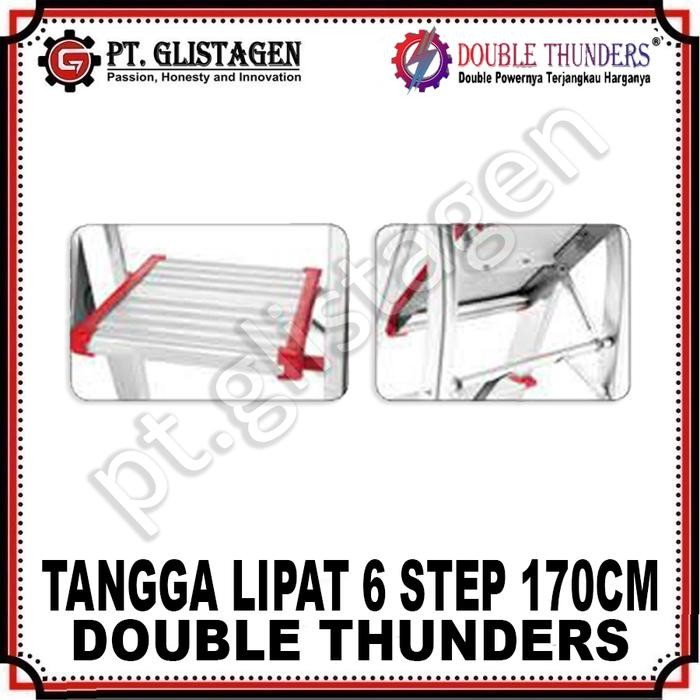 Terbatas Dt Dlh106 Tangga Lipat Aluminium 6 Step 170Cm 1.7 Meter High Quality Terlariss 