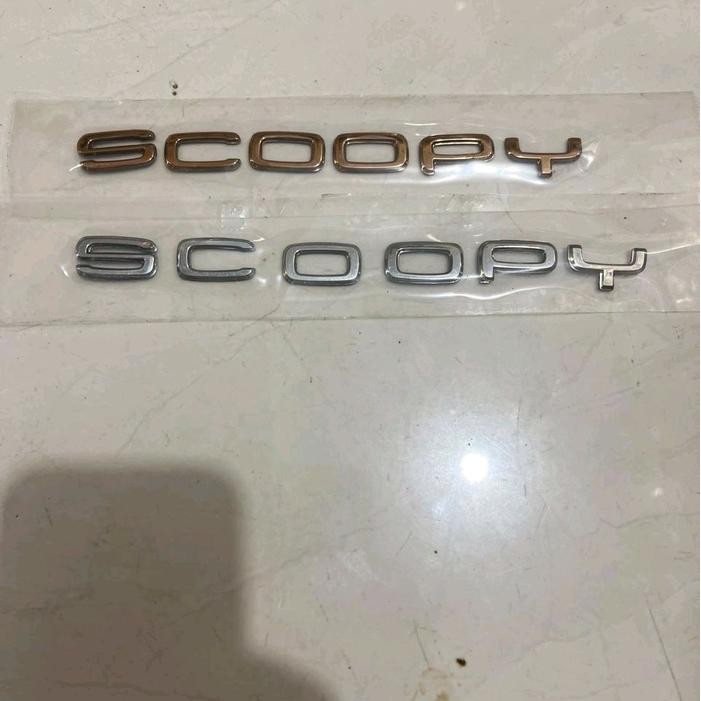 EMBLEM MOTOR SCOOPY GOLD DAN CHROME  THN 2019-2024 ORIGINAL