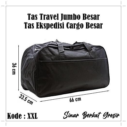 Tas Pakaian Jumbo / Tas Travel liter Army Hitam / Tas Barang Besar
