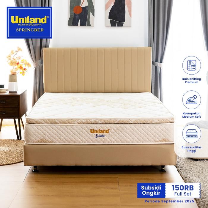 Uniland Springbed Scania Pillowtop - Kasur Spring Bed Full Set