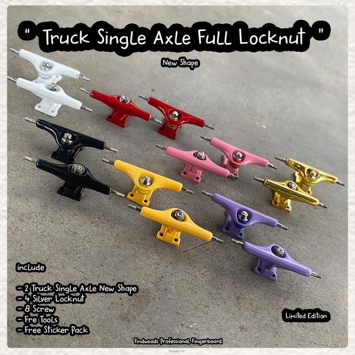 Fingerboard Truck Pro Single axle new shape full locknut Findwoods