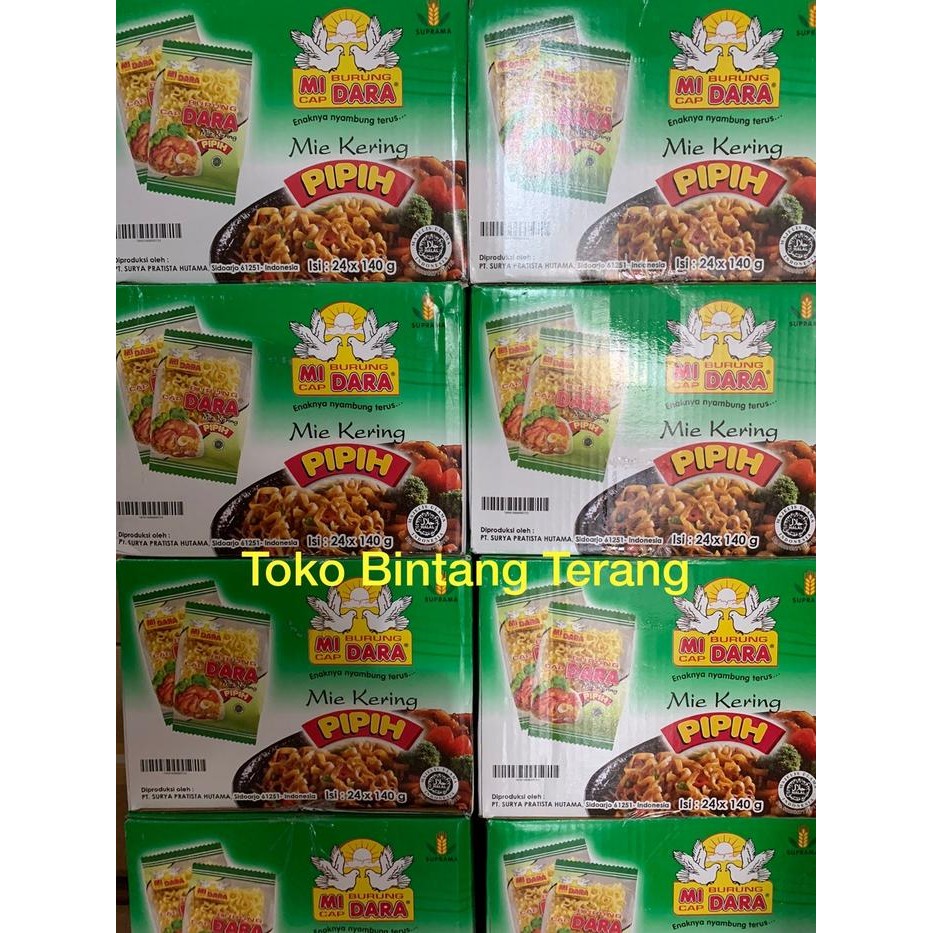 2os3- Mi / Mie Burung Dara Kering Pipih Inul Isi 24 Pcs X 140Gr 1 Dus/Karton