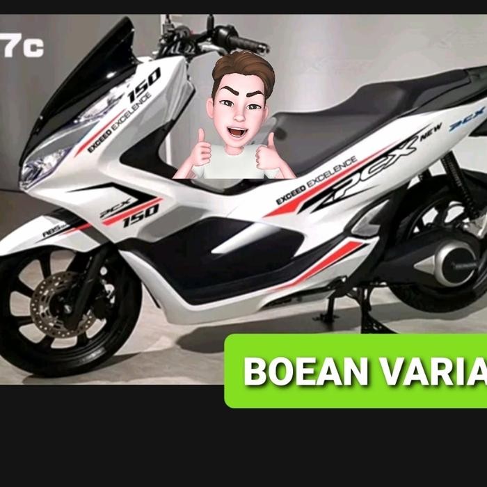 Sticker Cutting Pcx 150 putih merah Hitam