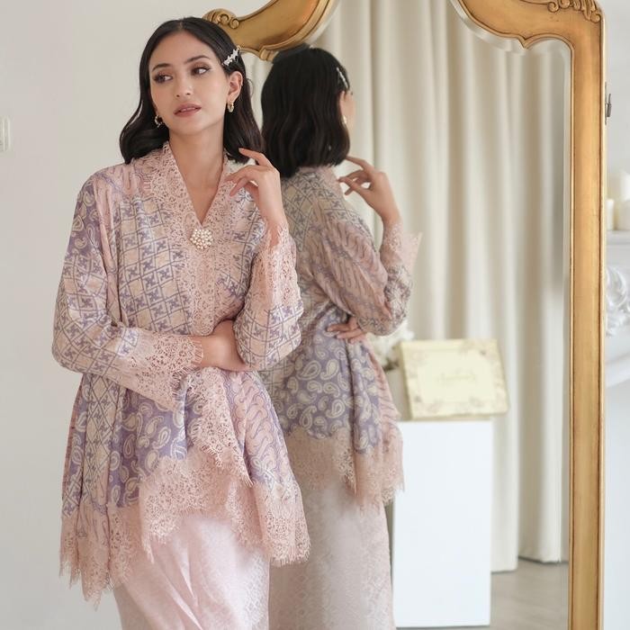 080j- Arunika Series - Set Batik Viscose By Kartini'S Label Baju Wanita Outer Motif Lilit