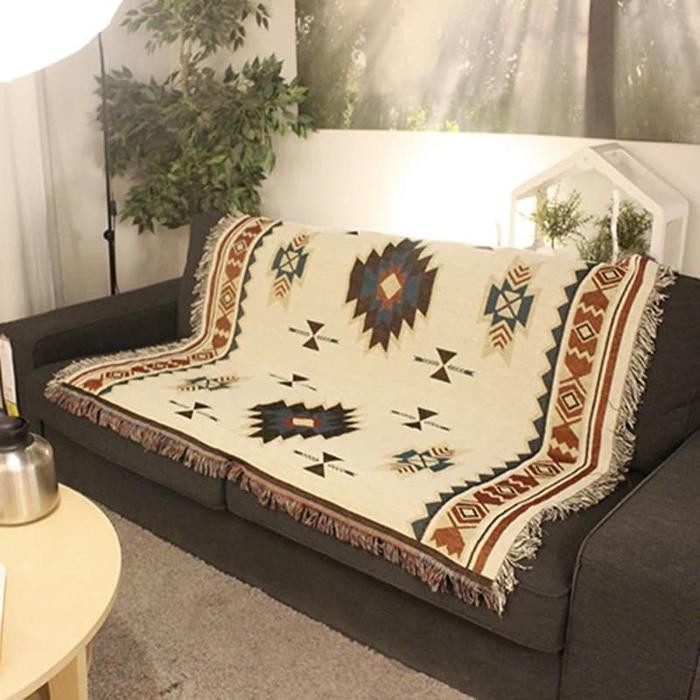 Aztec Navajo Woven Home Decor Towel Mat Sofa Blanket, Picnic Rug Kode 1256