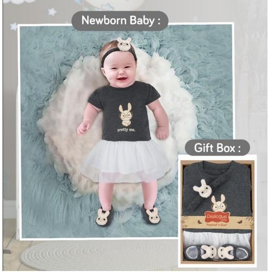 Promo Dialogue Baby Premium Baby Gift Set Dress Tutu Kado Bayi Perempuan