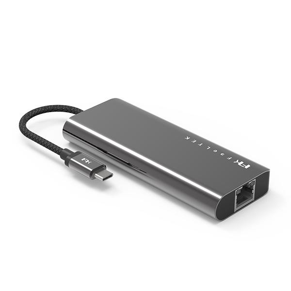 Feeltek 6 in 1 USB-C Hub - Grey