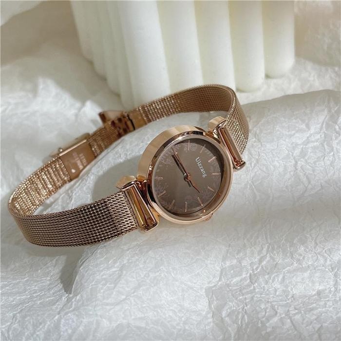 Barbee Jam Tangan Wanita Analog Ulzzang Strap Rantai Pasir Bulat Fashion Korea Watch Watches