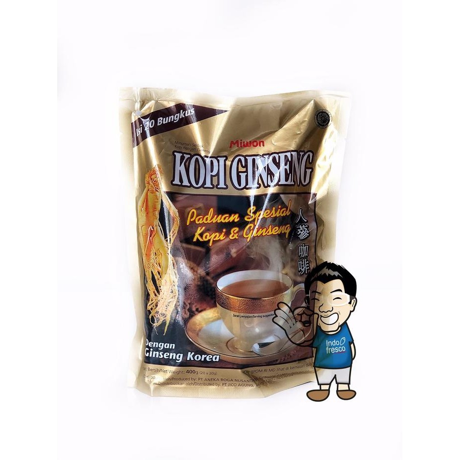 InstanChatYaa- Miwon Minuman Serbuk Kopi Ginseng Korea- Ginseng Coffee 400G