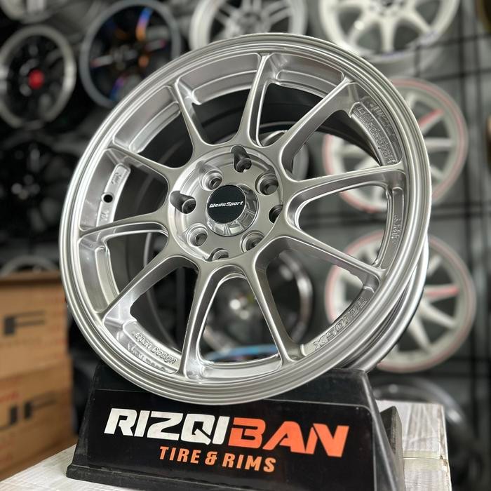 velg mobil wedsport tc105 r15 hyper silver lebar 6,5 et42 kondisi baru