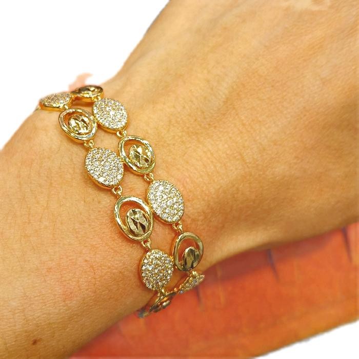 gelang rantai wanita/gelang rantai zircon/ gelang mewah