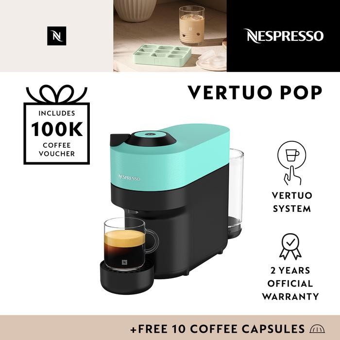 Nespresso Vertuo Pop Coffee Machine, Aqua (Mesin Kopi)