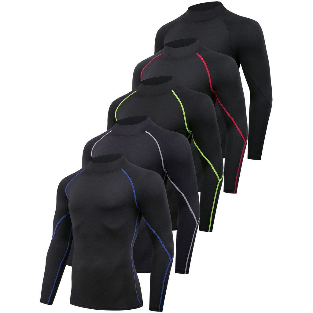 Men Sport T-Shirt Quick Dry Bodybuilding Running Shirt Long Sleeve Compression Top Gym T Shirt Men