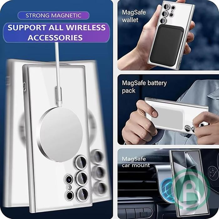 Bunso Argus Soft Case Untuk Sam S25 Ultra Edge Plus Fe S24 S23 S22 S21 5G Clear Magnetic Slim