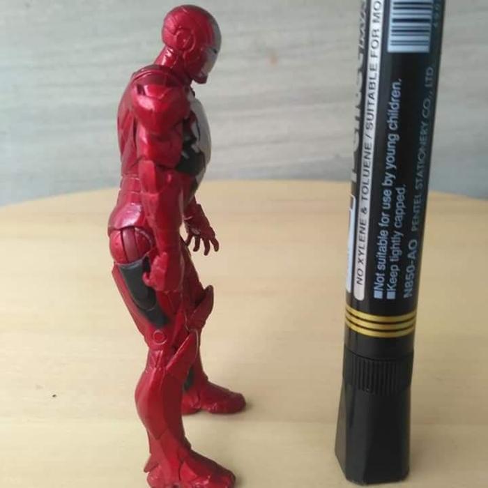 HOT SALE MAINAN ACTION FIGURE IRONMAN MARK 6 RED FORM TINGGI SEKITAR 3.75 INCH TERMURAH