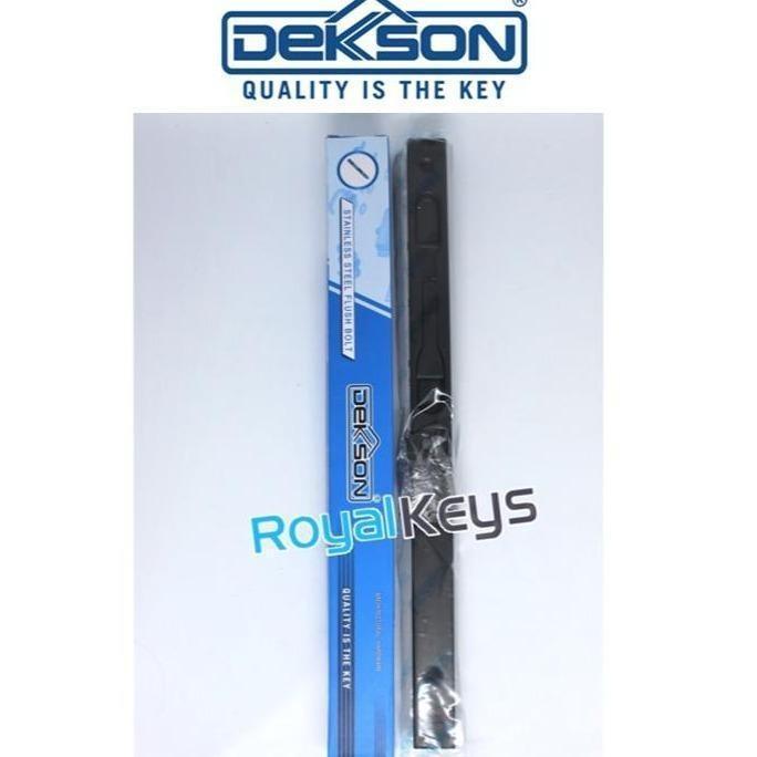 Flush Bolt Dekson Dekkson FB 040 12" Inch Hitam Grendel Slot Pintu