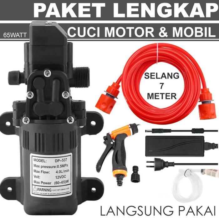 Paket A Lengkap Pompa Air High Pressure Cuci Ac Cuci Motor Mobil Terbaruu