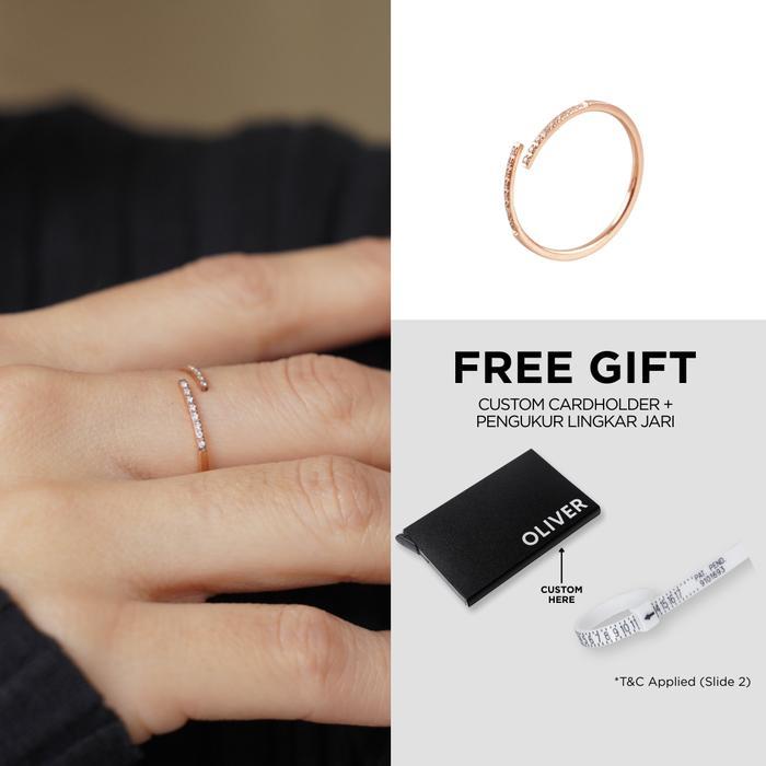 Kuze Cincin 316L Stainless Steel Anti Karat Hypoallergenic Simple Minimalis - Elena Ring - 7