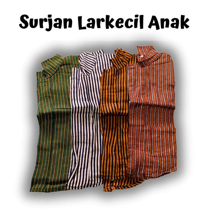 Baju SURJAN Kebaya Lurik Anak Cowok Surjan Lurik Garis Kecil
