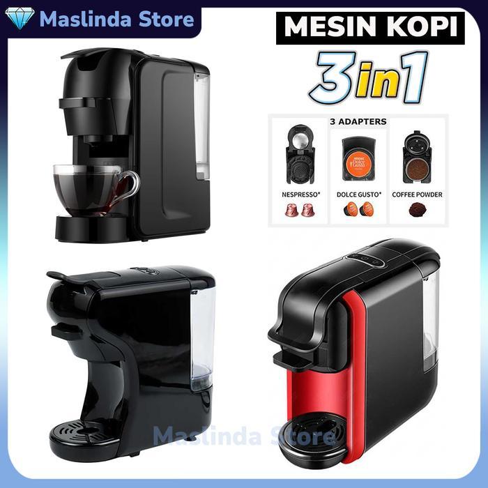 Mesin Kopi 3In1 Capsule Espresso Nespresso Dolce Gusto Coffe Maker Pro