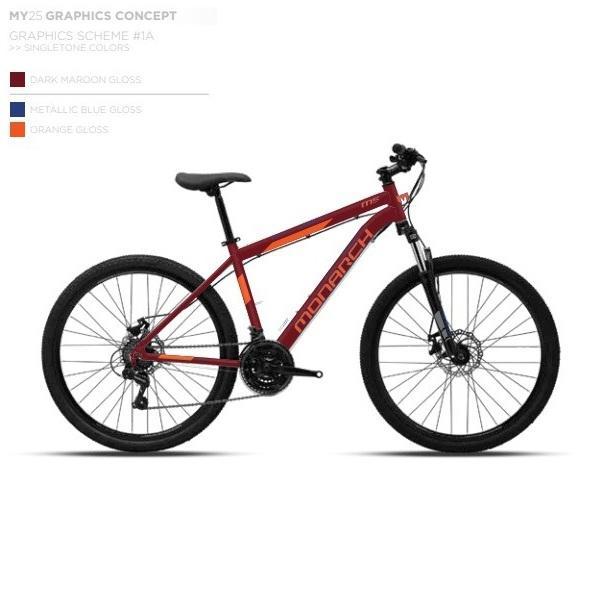 Polygon Monarch Sepeda MTB 27.5 Inch Frame Alloy Fork Suspension 3x7 Speed Mechanical Disc Brake Rod