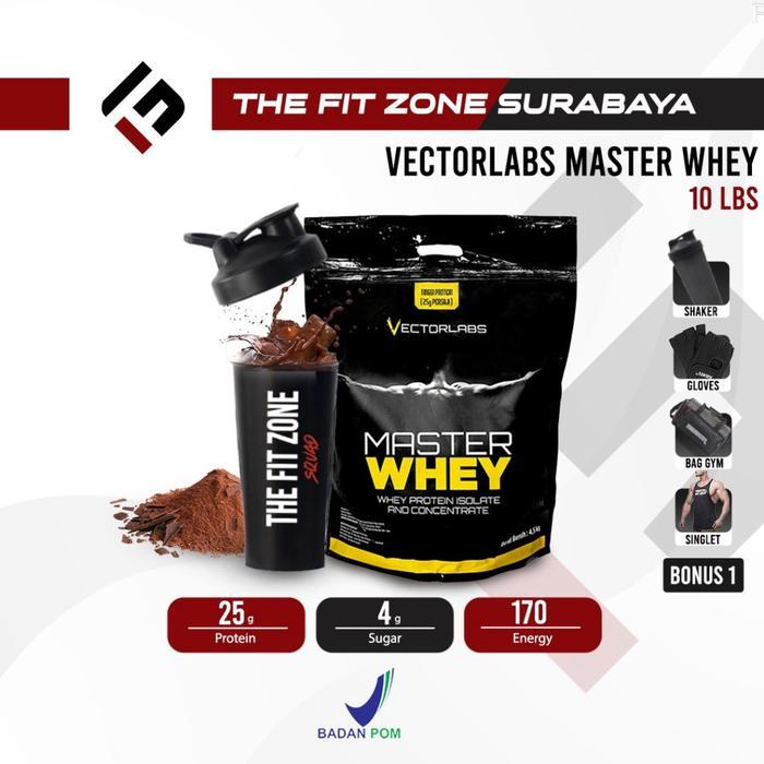 Vectorlabs Master Whey 10 Lbs Susu Whey Protein Isolate Concentrate Suplemen Fitness Gym Penambah