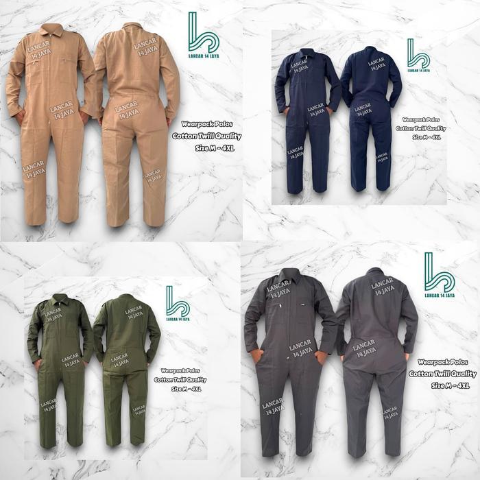 DISKON! Katelpak /Wearpack / Coverall / Seragam Kerja / Seragam Bengkel / Katelpak Polos
