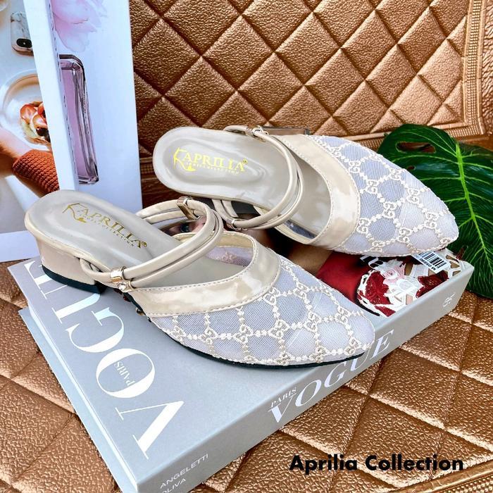 SANDAL HEELS ANAK PEREMPUAN APRILIA HAK 3CM-SEPATU BRUKAT KONDANGAN ANAK PEREMPUAN -SANDAL ANAK