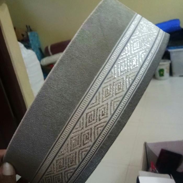 New Peci Premium Songkok Kopiah Aceh Bahan Bludru Silver Exclusive Motif Perak