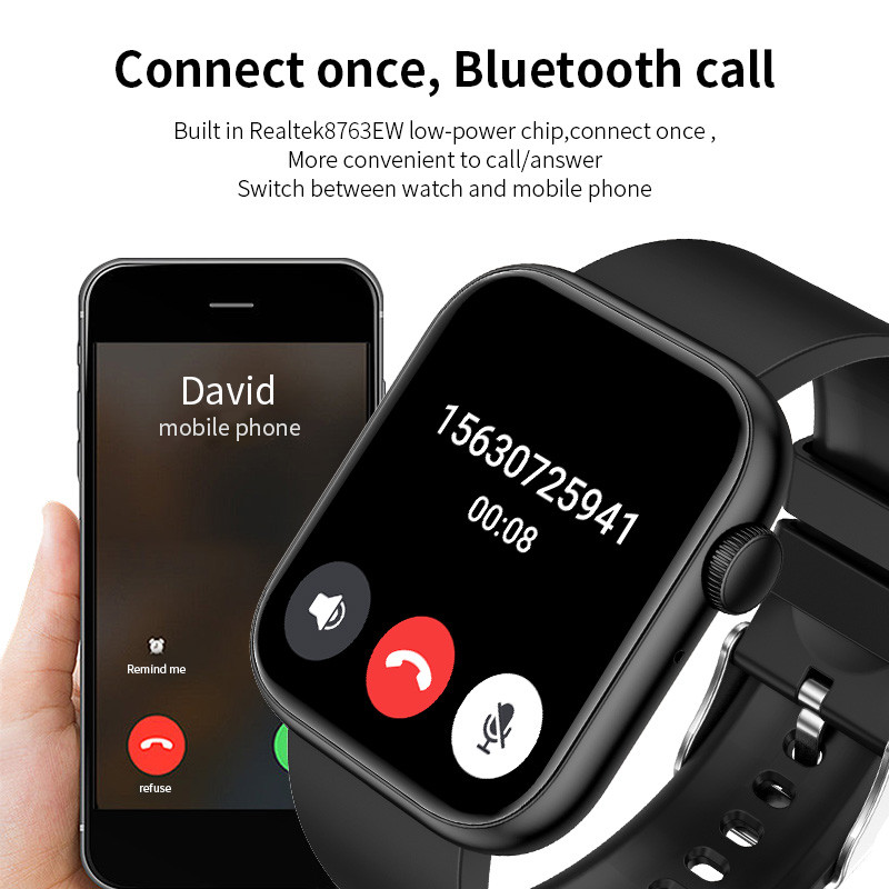 LIGE Hot Sales Men's Smart Watch Heart Rate Temperature Monitor Bluetooth Call Sports Watch Fitness