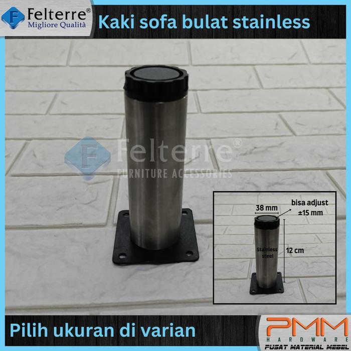 Kaki Sofa Bulat Stainless Felterre Kaki Meja Nahkas Lemari Kitchen