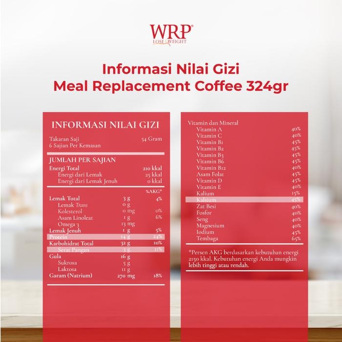 

Mamiseler45 - Wrp Meal Replacement Coffee 324G - Pengganti Makan Flash Sale