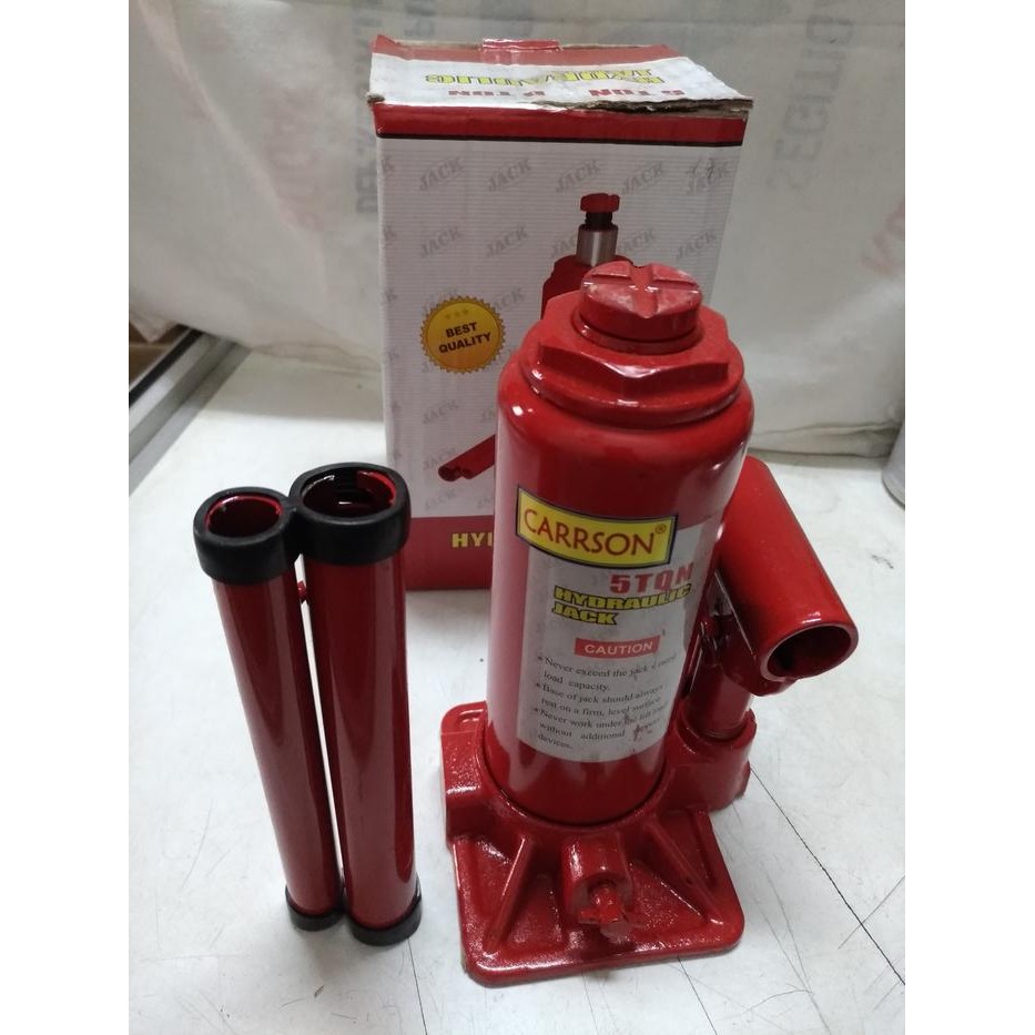 DONGKRAK BOTOL 5 TON CARRSON HYDRAULIC JACK DONGKRAK HIDROLIK
