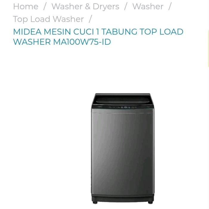 Mesin Cuci 1 Tabung Midea 7,5 Kg - MA100W75-ID