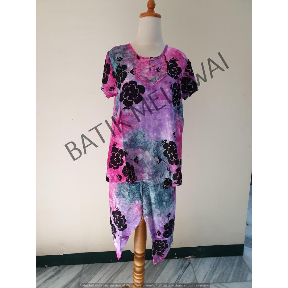 ASLI Setelan Batik PREMIUM SUNAN celana 3/4 tangan pendek MRT GSL READY STOCK