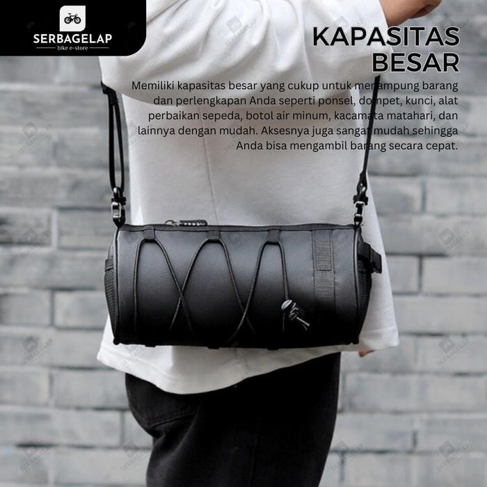 Tas Stang Setang Handlebar Frame Selempang Sepeda Lipat Roadbike Mtb