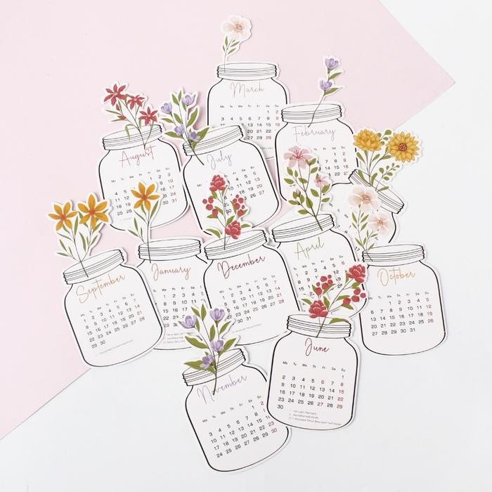 

bukuqu Calendar 2025 Flower - Kalender Bunga Aesthetic - Kalendar lucu