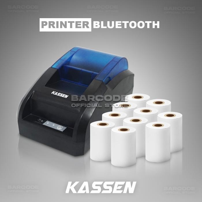 

Paket Printer Bluetooth Kassen + Kertas Thermal 10 Roll (Cetak Struk)