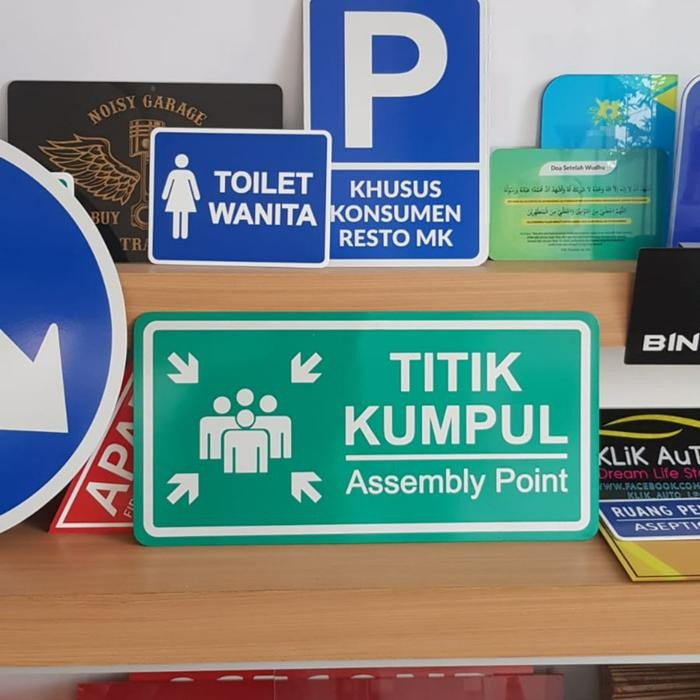 

RAMBU TITIK KUMPUL ASSEMBLY POINT 50CM X 25CM PLAT ALUMUNIUM